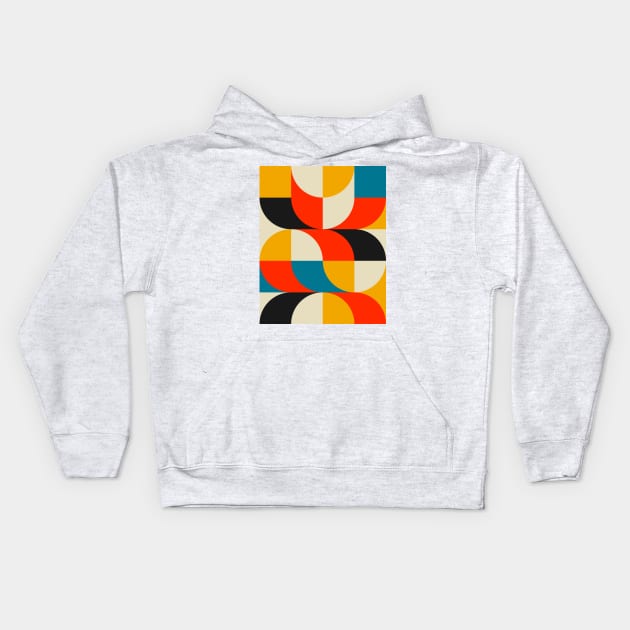 Bauhaus Inspired Pattern Kids Hoodie by n23tees